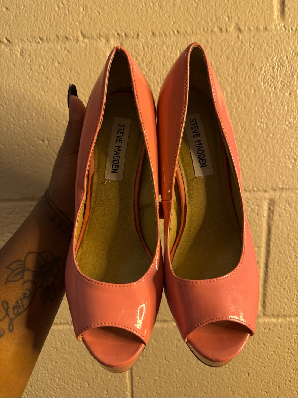 Steve Madden Coral Patent Peep-Toe Heels